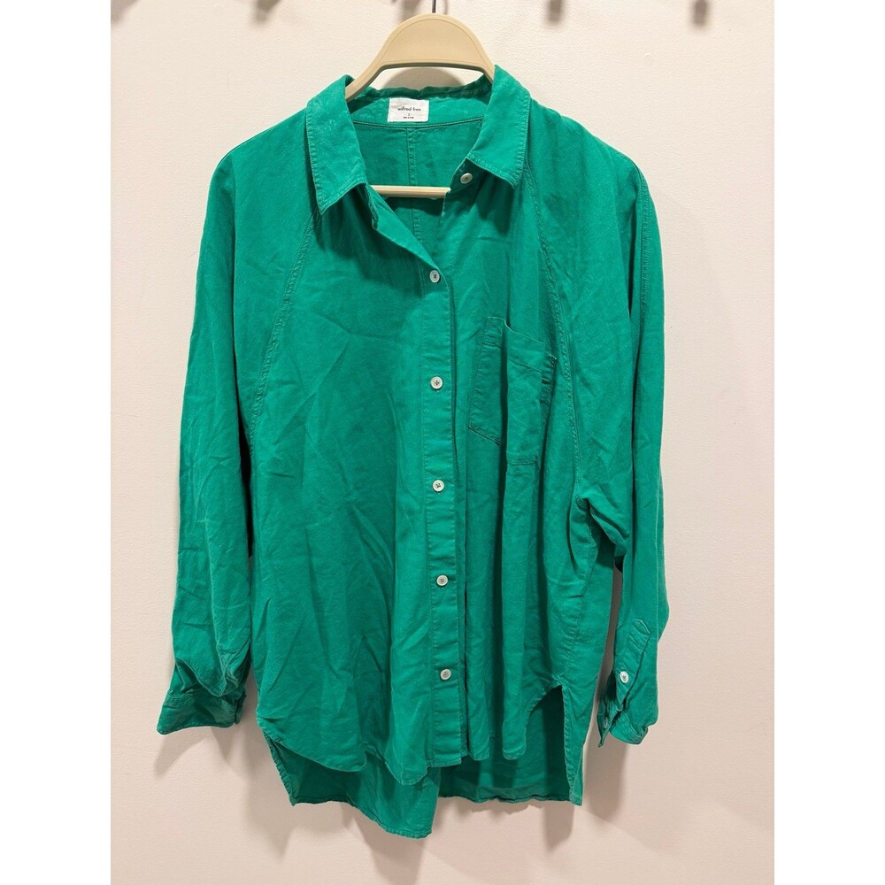 Aritzia Wilfred Free Sail Linen Blend Oversized Button Up